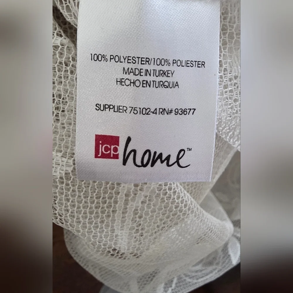 Floral Lace Sheer Window Curtain Panel – White/Ivory | Romantic Cottage Style
